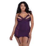 Conjunto de ligueros con encaje de Venecia y detalles ajustables para figuras con curvas – Desirelle - Imagen 4