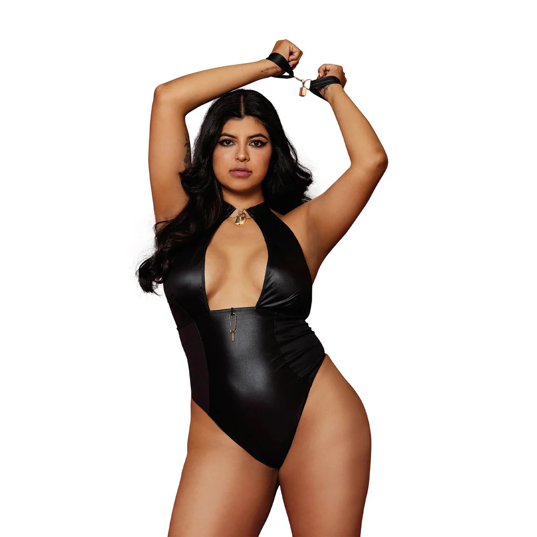Dreamgirl Fetish teddy con muñequeras - Imagen 2