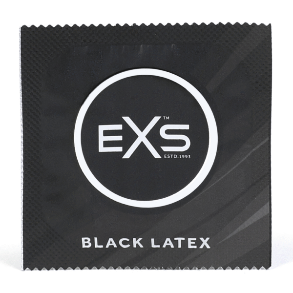 Preservativos EXS Black de látex, 12 unidades