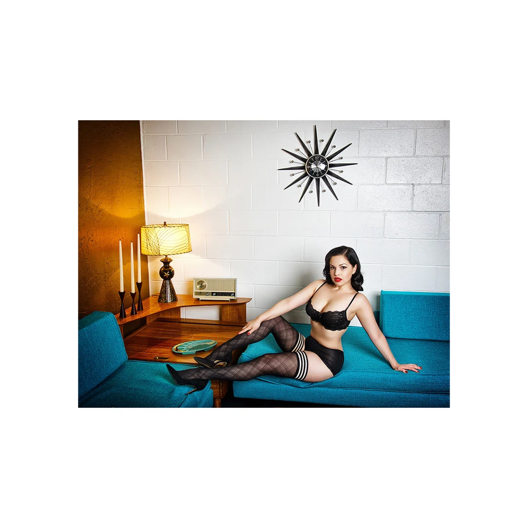Medias negras Tiffany hasta el muslo - Imagen 16