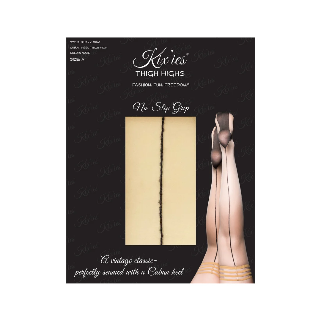 Medias auto adherentes Kix'ies Ruby en color nude - Imagen 1