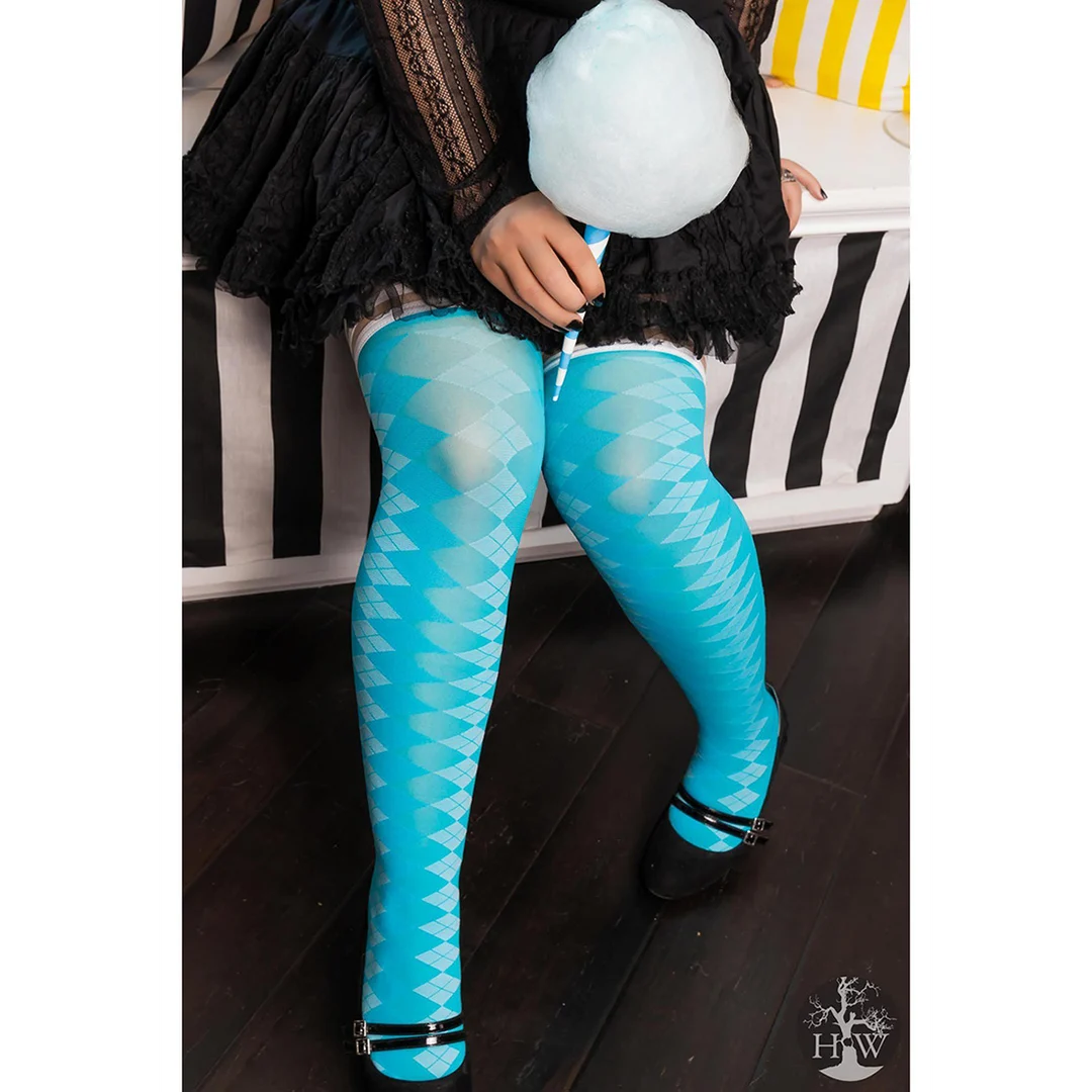 Medias azules Par 4 hasta el muslo de Kix'ies - Imagen 8