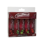 Lubricante con sabor – Gel oral GoodHead, pack de 5 para sexo oral – Cereza, Menta, Sandía, Manzana verde, Fresa dulce – 5 x 1 fl oz / 30 ml – Doc Johnson