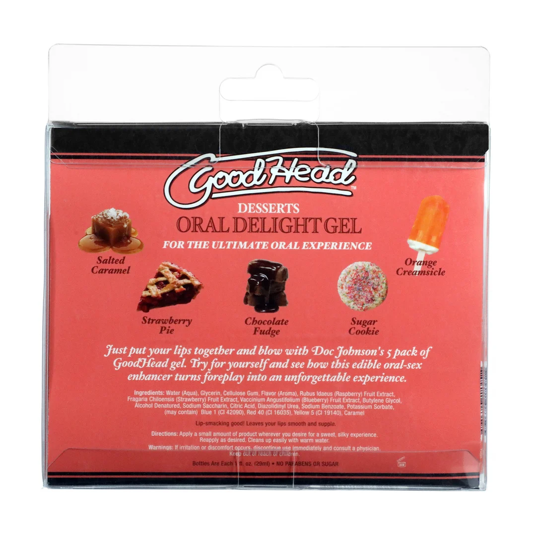 Doc Johnson Oral Delight Gel Desserts, 5 sabores - Imagen 2