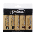 Lubricante Doc Johnson GoodHead con sabor a chocolate, pack de 5