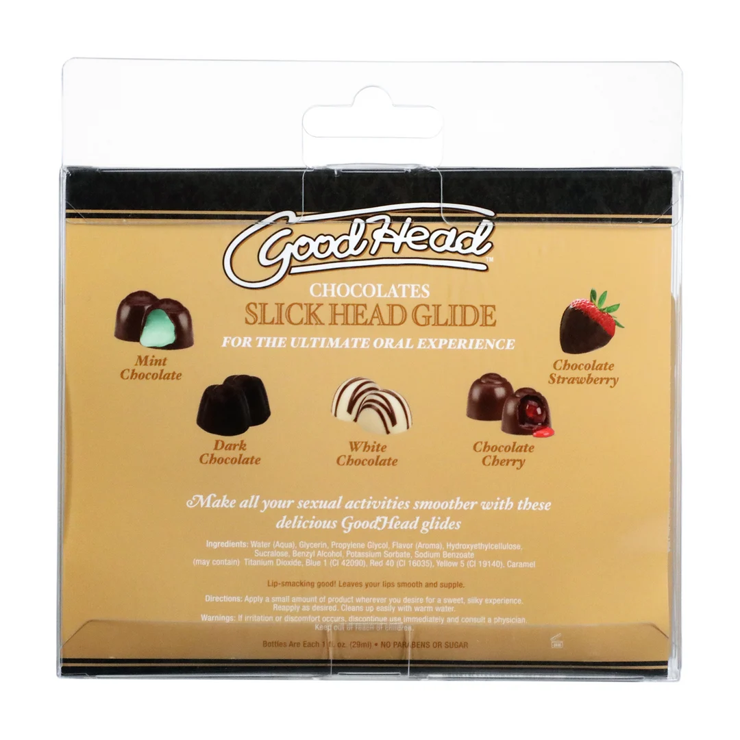 Lubricante Doc Johnson GoodHead con sabor a chocolate, pack de 5 - Imagen 2