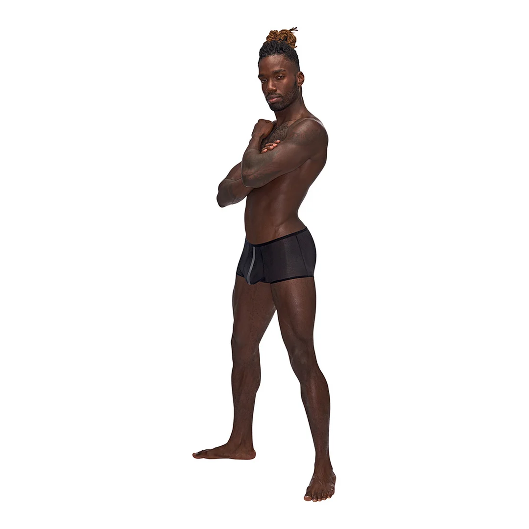 138271BKXL-5 Male Power Landing Strip Mini Short - Imagen 1