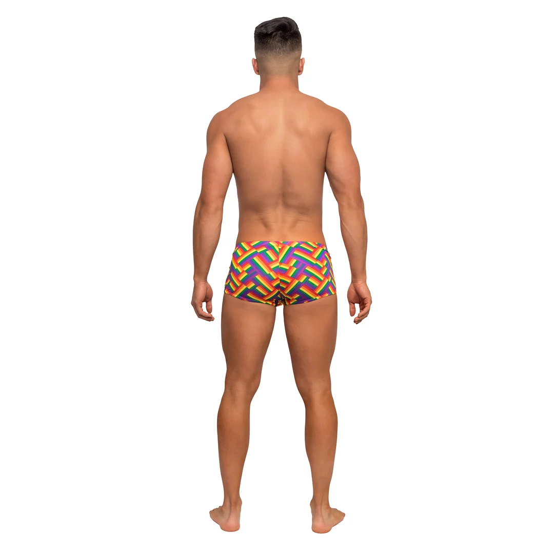 Slip para hombre, ropa interior sexy masculina con estampado Pride y bolsa anatómica de Male Power - Imagen 4