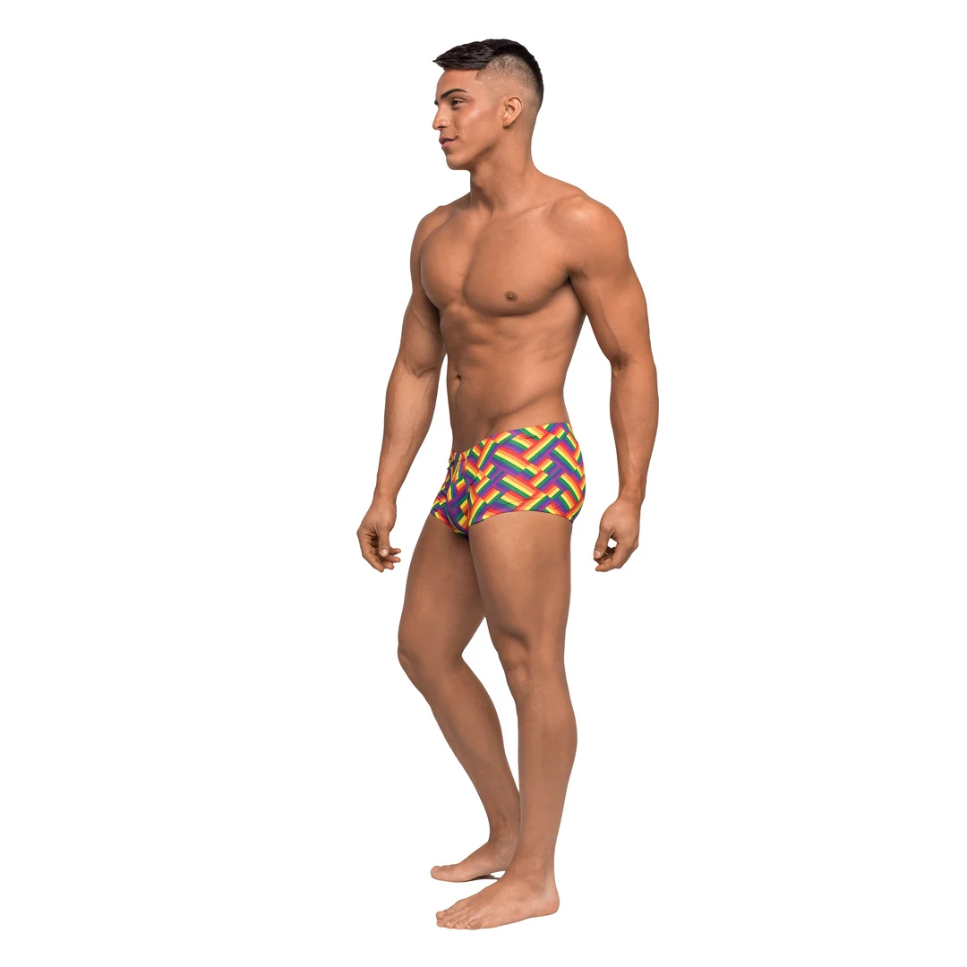 Slip para hombre, ropa interior sexy masculina con estampado Pride y bolsa anatómica de Male Power - Imagen 8