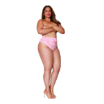 Braguita de encaje rosa de cintura alta Dreamgirl - Imagen 18