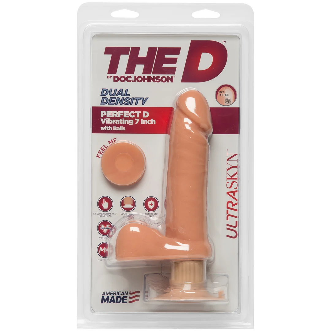 Dildo Doc Johnson Perfect D ULTRASKYN con testículos - Imagen 1