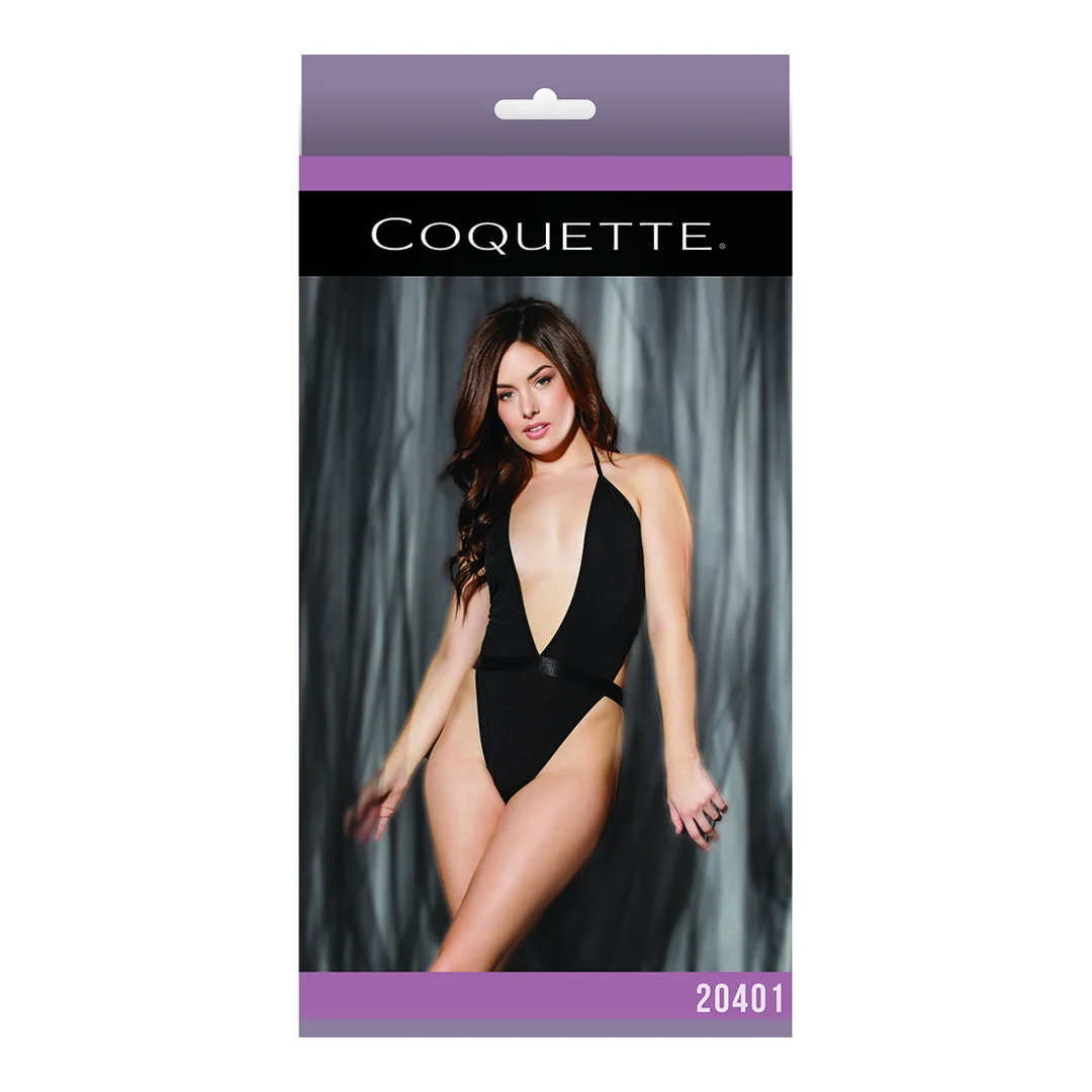 20401BLK-OS-2 Coquette Halter Teddy - Imagen 1