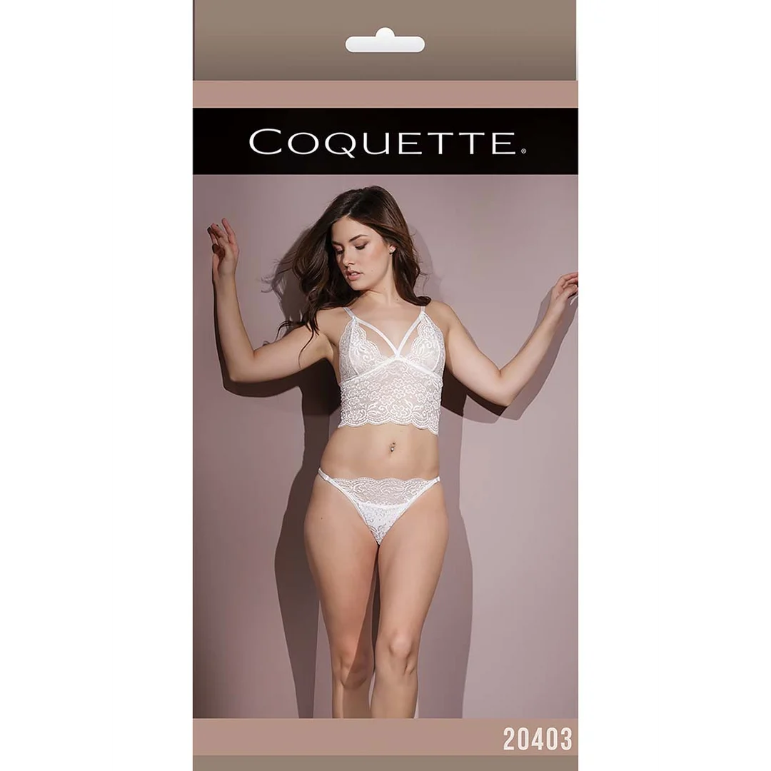 Conjunto Coquette de bralette y braguita con abertura en la entrepierna - Imagen 1
