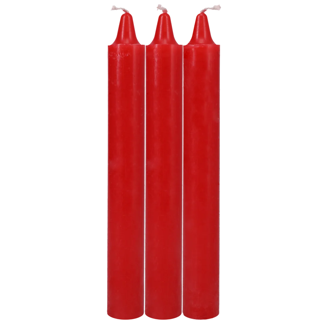 Velas japonesas de goteo, rojas, sensaciones cálidas seguras para la piel, aptas para todos los géneros, Doc Johnson, 3 unidades - Imagen 2