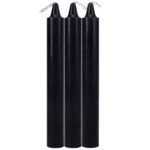 Velas japonesas de goteo, gotas cálidas seguras para la piel para el juego sensorial, aroma neutro, Doc Johnson, negras, 3 unidades - Imagen 2