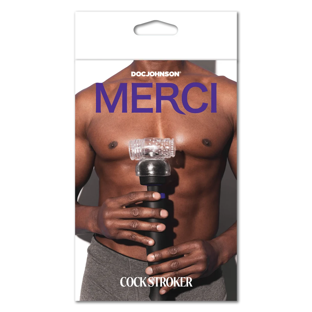 Accesorio para vibrador tipo wand Doc Johnson Cock Stroker, transparente - Imagen 1