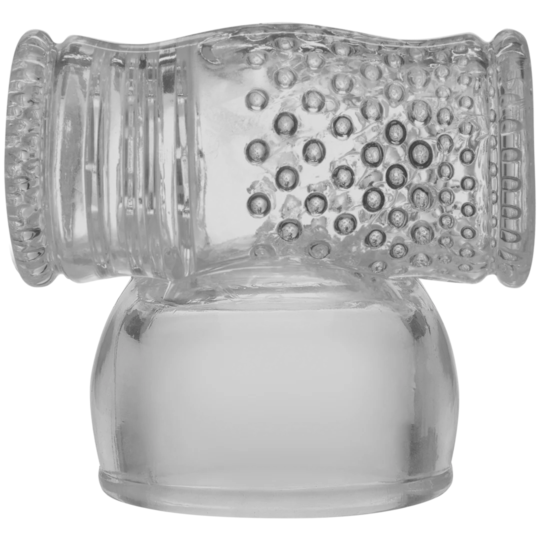 Accesorio para vibrador tipo wand Doc Johnson Cock Stroker, transparente - Imagen 2