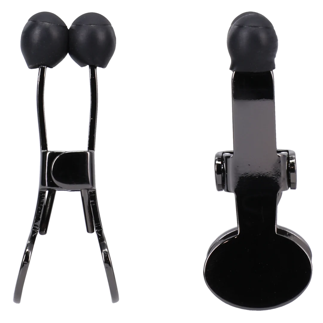Pinzas BDSM para pezones con agarre firme, Nippers, pinzas para pezones de acero inoxidable con punta de silicona, negras - Imagen 2