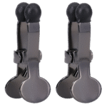Pinzas BDSM para pezones con agarre firme, Nippers, pinzas para pezones de acero inoxidable con punta de silicona, negras - Imagen 3