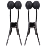 Pinzas BDSM para pezones con agarre firme, Nippers, pinzas para pezones de acero inoxidable con punta de silicona, negras - Imagen 4