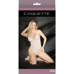 Teddy de corte alto Coquette con malla de rombos y detalle de lazo para looks curvy - Imagen 6