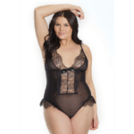 Sexy body de talla grande con tiro abierto y detalles de encaje para curvas | LIN - Imagen 7