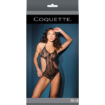 Teddy halter de encaje con entrepierna abierta para un look seductor – LIN