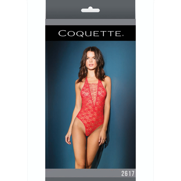Teddy rojo de encaje Coquette
