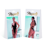 Body negro Mapalé con malla y detalles de piel sintética - Imagen 10