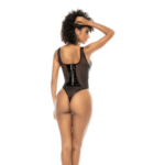 Body de vinilo con tul transparente para looks atrevidos - Desirelle - Imagen 8