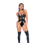 Body de efecto mojado negro Mapalé - Imagen 4