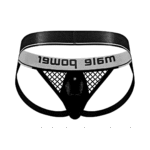 Suspensorio Male Power con anillo para el pene negro - Imagen 12
