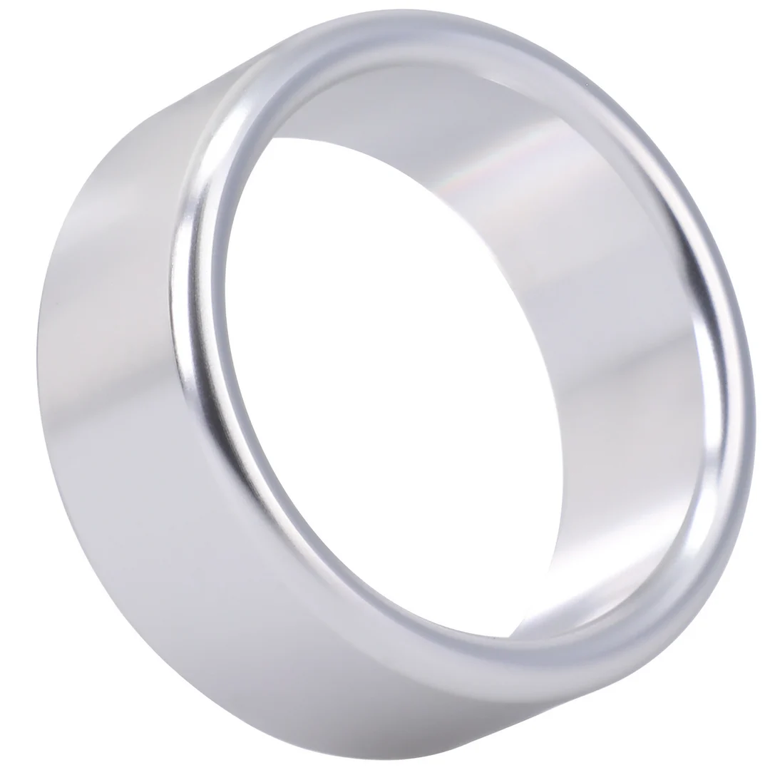 Anillo para el pene de aluminio cepillado – Mediano - Imagen 2