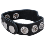 Doc Johnson The Leather 5 Snap anillo para el pene - Imagen 5