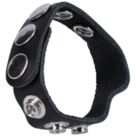Doc Johnson The Leather 5 Snap anillo para el pene - Imagen 2