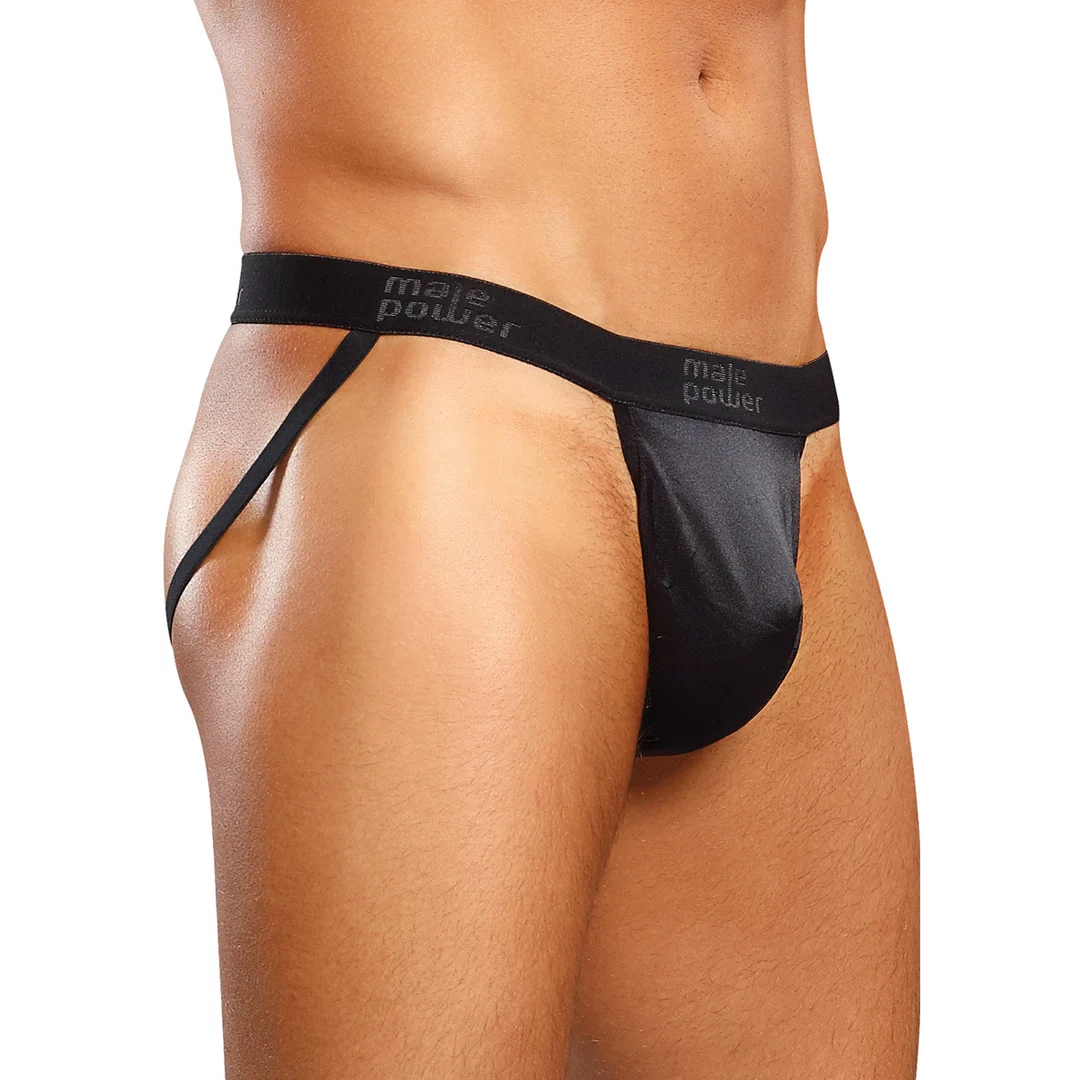 Suspensorio con acabado satinado y cintura de felpa para sentirte seguro – Male Power - Imagen 6