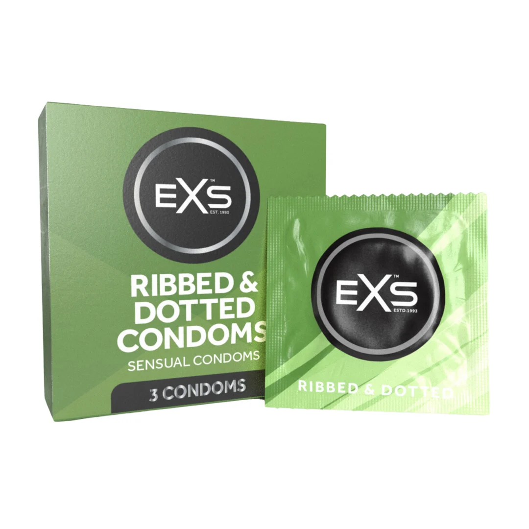 Preservativos EXS Ribbed Dotted and Flared - Imagen 3