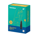 Mini vibrador Satisfyer, punta precisa y textura con relieves, negro Satisfyer