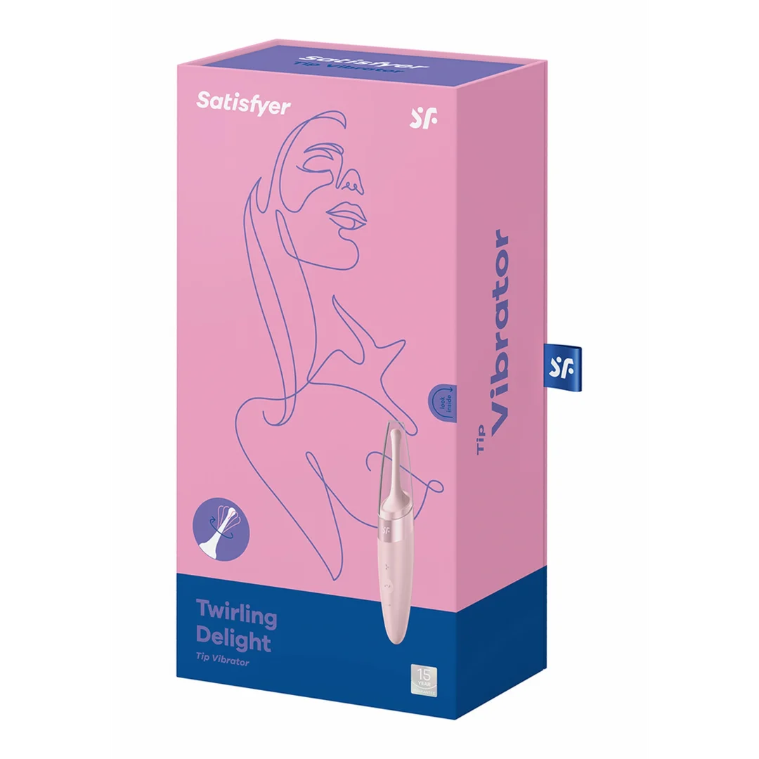 Satisfyer Bullet, vibrador con punta giratoria, rosa empolvado - Imagen 1