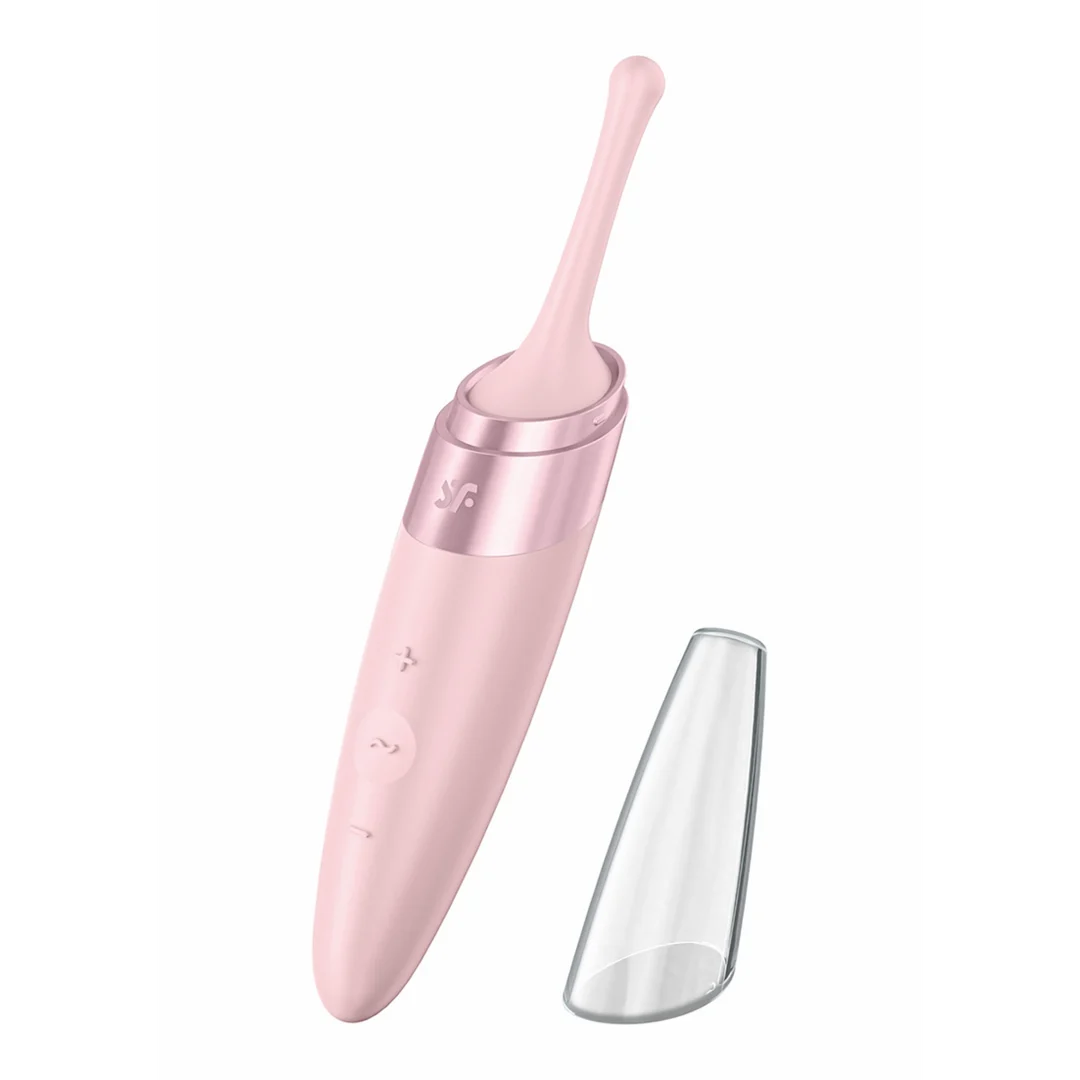 Satisfyer Bullet, vibrador con punta giratoria, rosa empolvado - Imagen 2