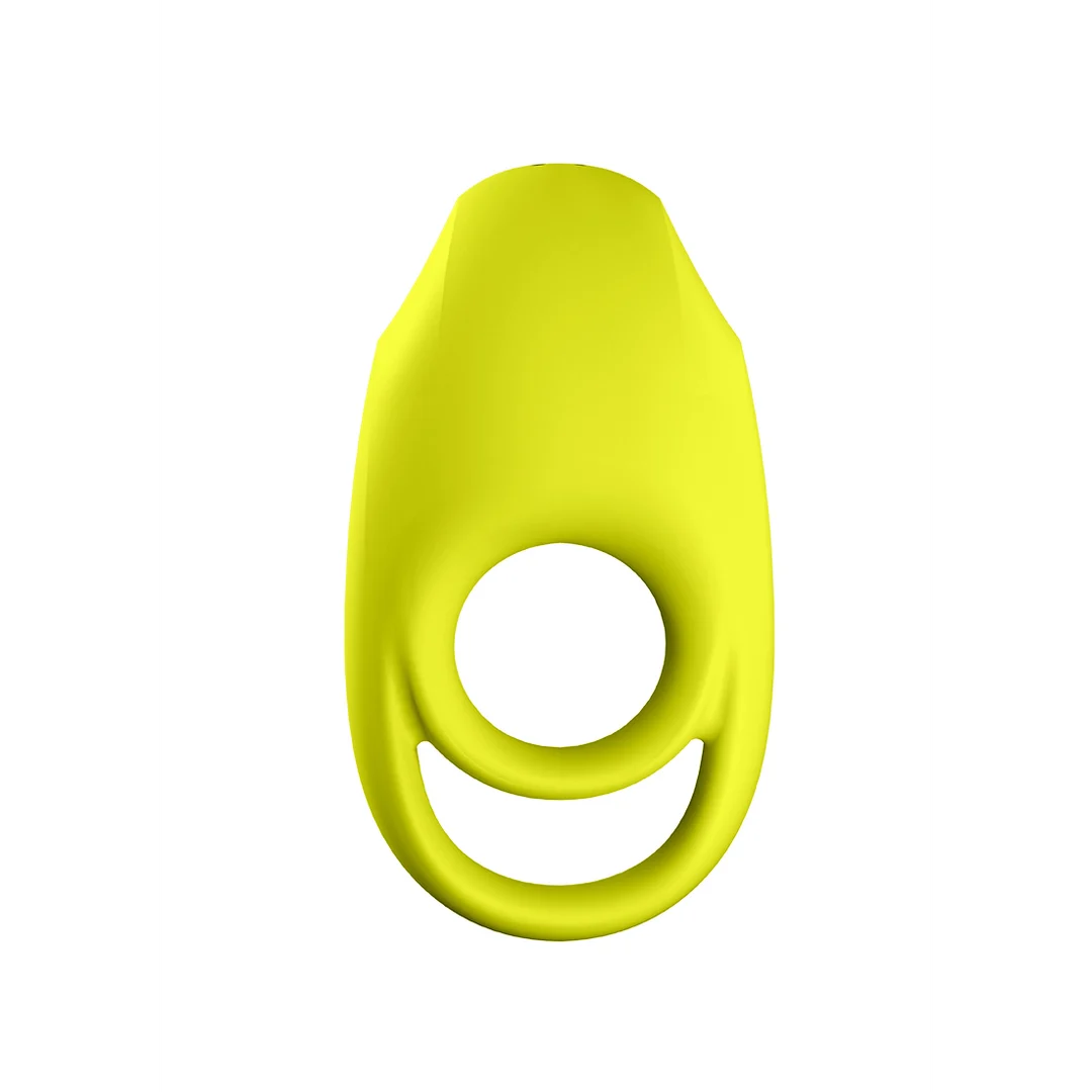 Anillo vibrador con estimulador de clítoris, Espectacular, anillo doble vibrador, verde neón - Imagen 2