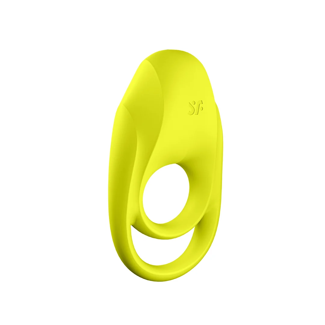 Anillo vibrador con estimulador de clítoris, Espectacular, anillo doble vibrador, verde neón - Imagen 4