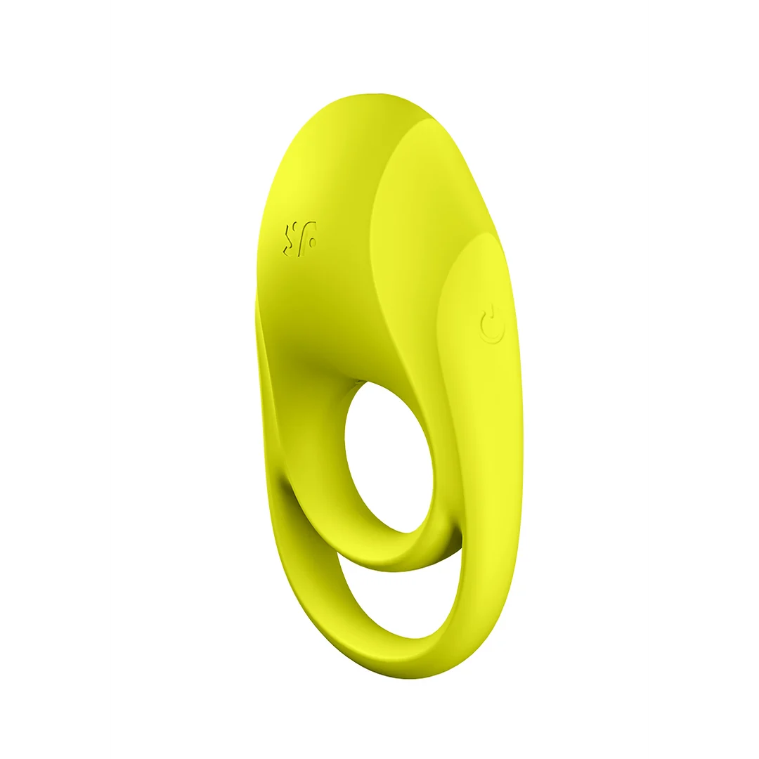 Anillo vibrador con estimulador de clítoris, Espectacular, anillo doble vibrador, verde neón - Imagen 5