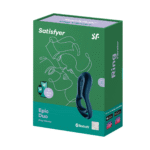 Anillo vibrador con estimulación extra – Epic Duo Ring, anillo vibrador doble – azul oscuro