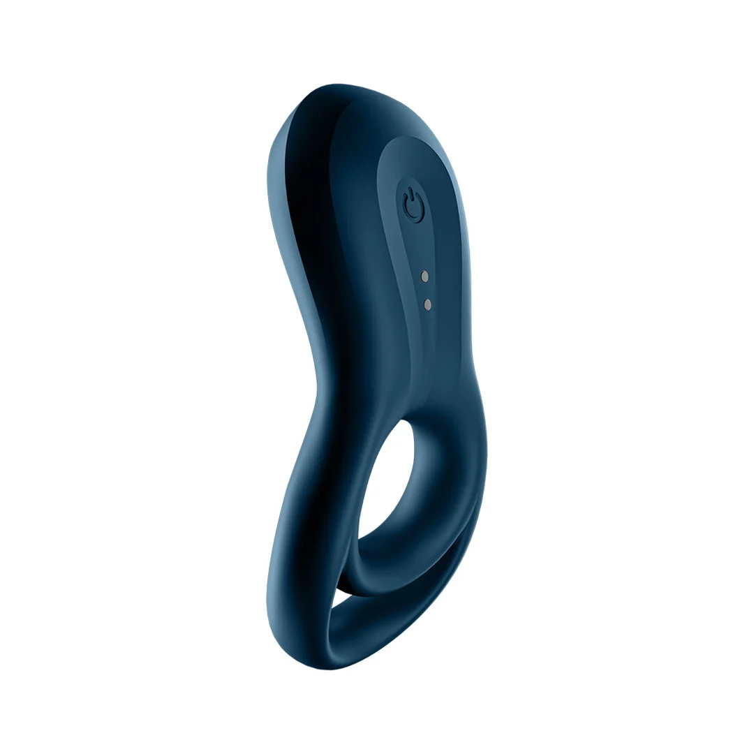 Anillo vibrador con estimulación extra – Epic Duo Ring, anillo vibrador doble – azul oscuro - Imagen 4