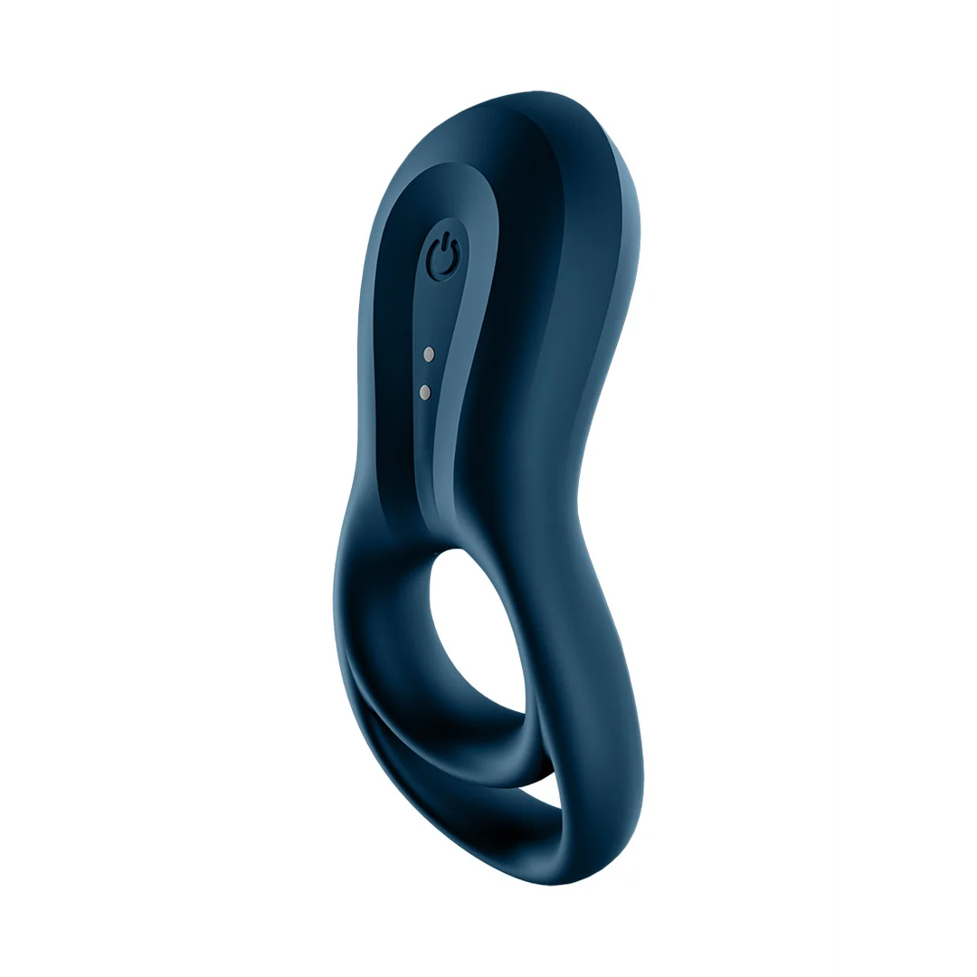 Anillo vibrador con estimulación extra – Epic Duo Ring, anillo vibrador doble – azul oscuro - Imagen 5