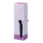 Vibrador tipo varita Satisfyer con 10 modos y 6 intensidades, Satisfyer negro y oro rosa