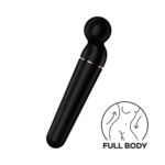 Vibrador tipo varita Satisfyer con 10 modos y 6 intensidades, Satisfyer negro y oro rosa - Imagen 2
