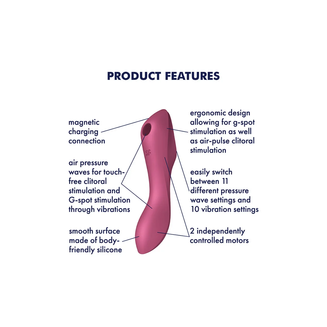 Satisfyer Vibrador para el punto G con 11 intensidades de ondas de presión – Curvy Trinity 3 - Imagen 3