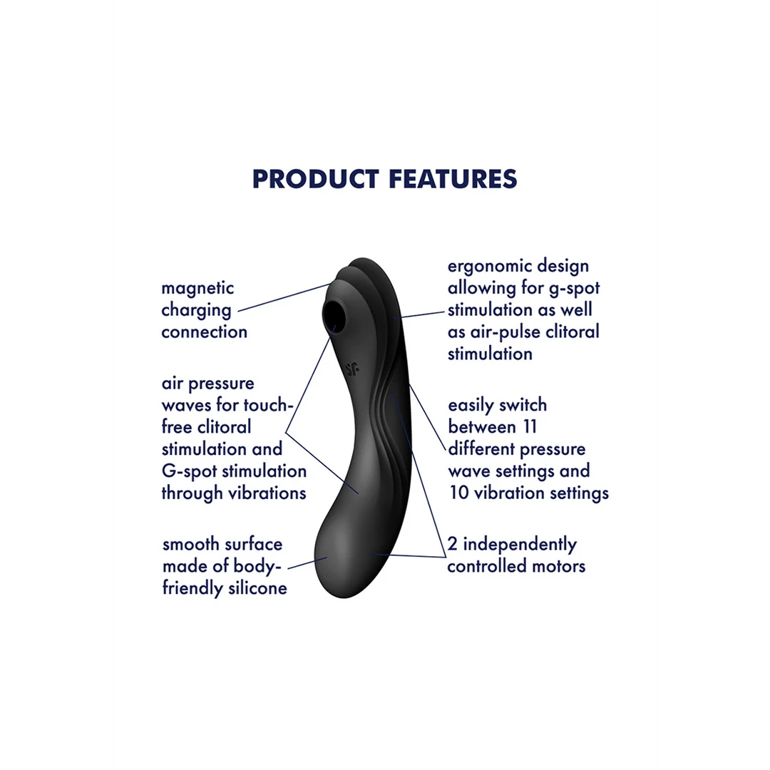 Satisfyer vibrador para el punto G con 11 ondas de aire pulsantes: Curvy Trinity 4 - Imagen 3